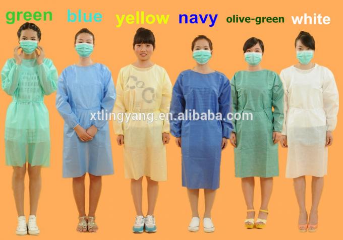 Giá xuất xưởng sử dụng áo choàng cách ly không dệt với còng dệt kim