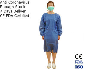 Áo choàng y tế dùng một lần bảo vệ cao với kích thước S-5XL và dây đeo cổ tay đàn hồi