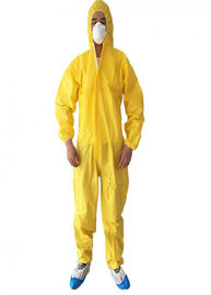 Type 5 / 6 Disposable Dust Suits , Disposable Work Overalls With Hood And Boots