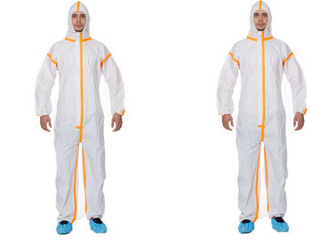 Antiviral Protective Disposable Coverall Suit CAT 3 Type 3 / 4 / 5 / 6 Certificate