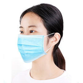 Breathable Disposable Blue Earloop Face Mask 3-Layer Filtration Reduce Infections